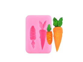 Molde silicona 2 mini zanahorias